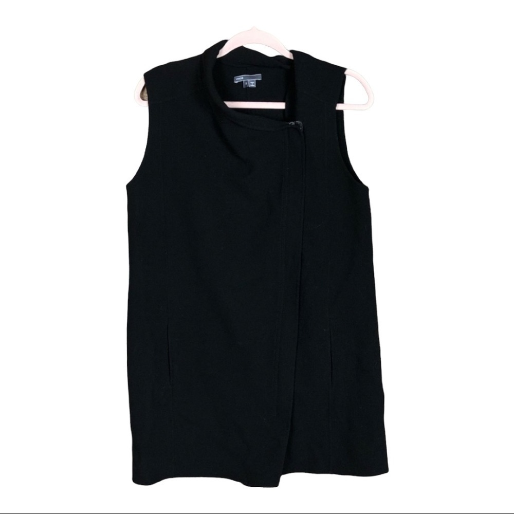 Vince zip‎ up wool vest